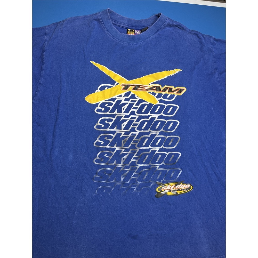 Vintage Ski Doo Racing Sno Gear Shirt Men's Size XL Snow Mobile‎ Machine Y2K